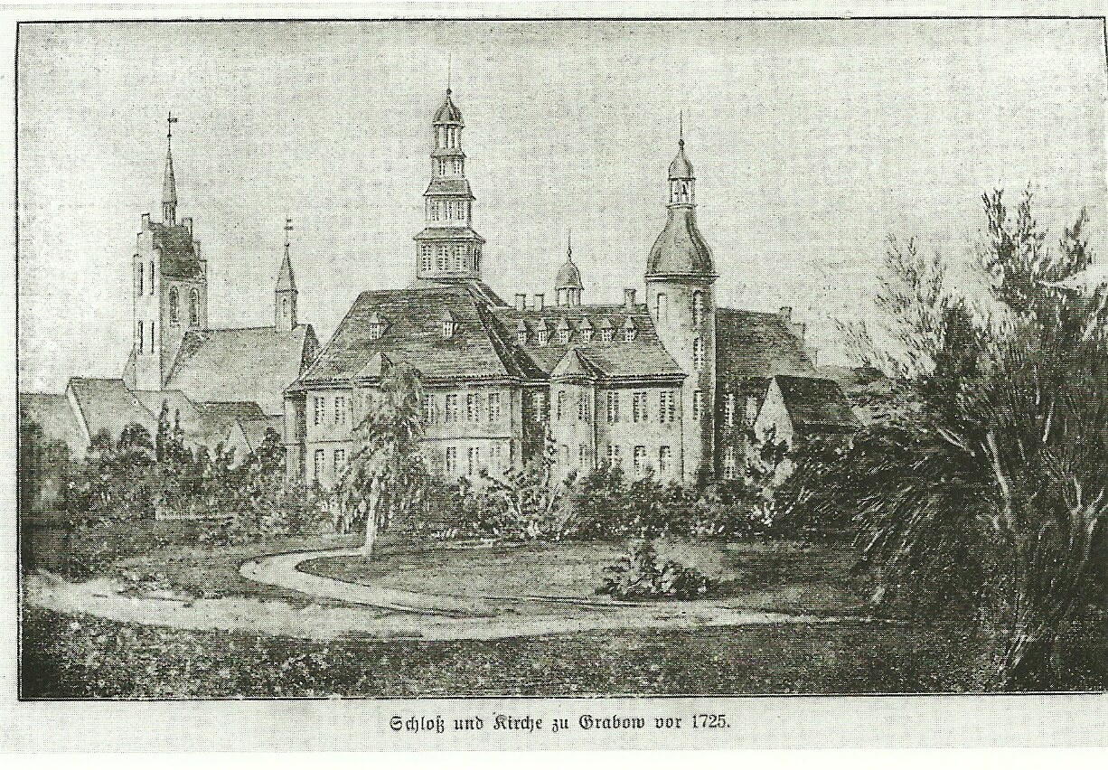 Schloss und Stadtkirche 1725